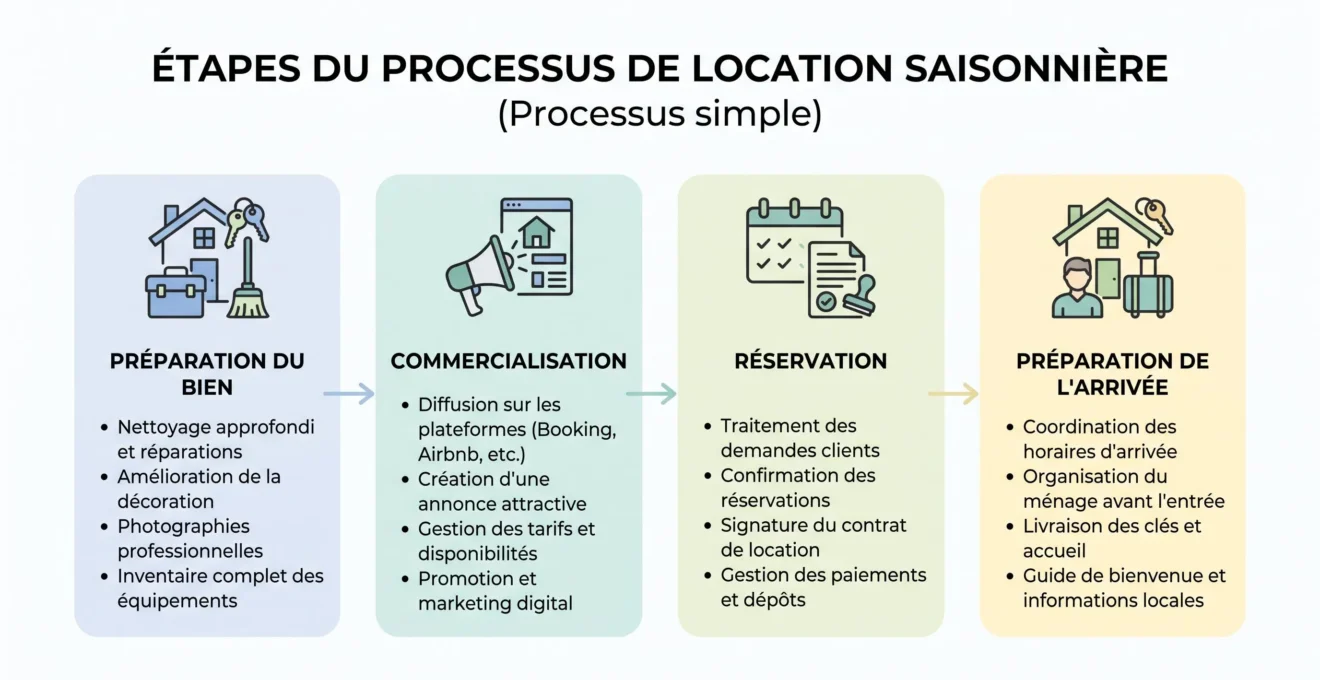 Étapes de gestion d'une location à Courchevel